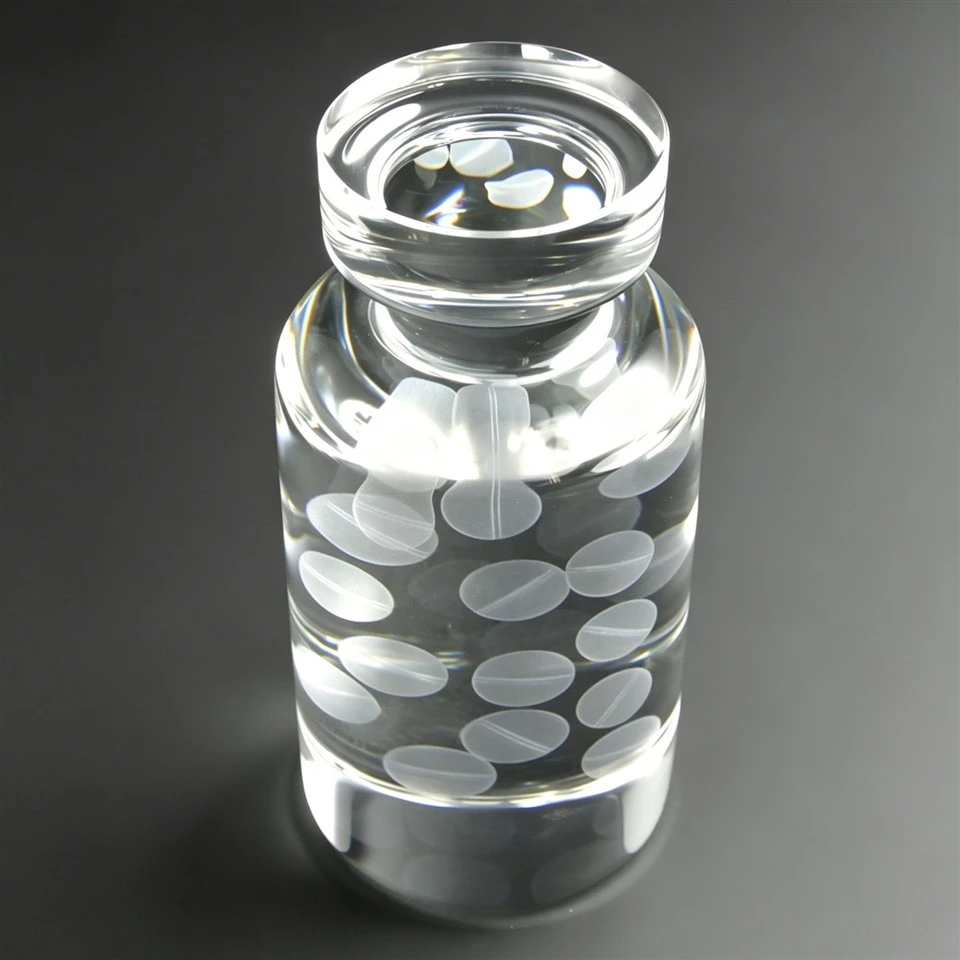 3D Pill Bottle Crystal Trophy best