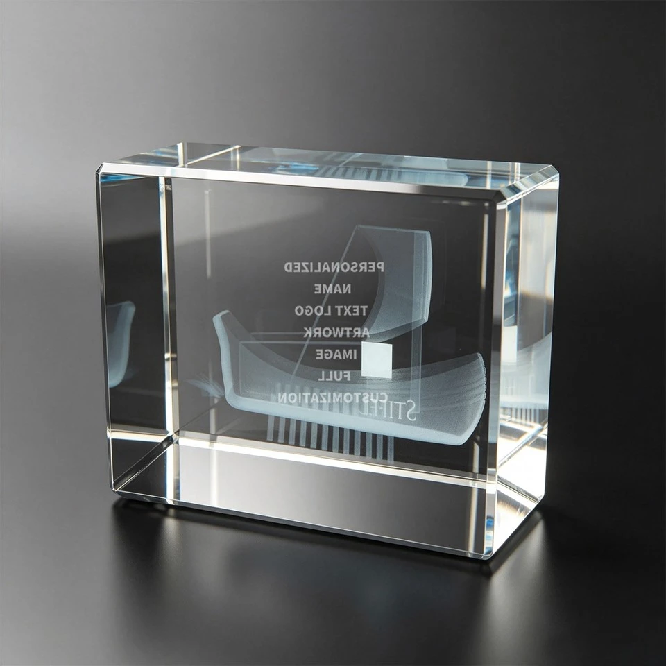 Personalized Sailing Crystal Glass Desk Award price